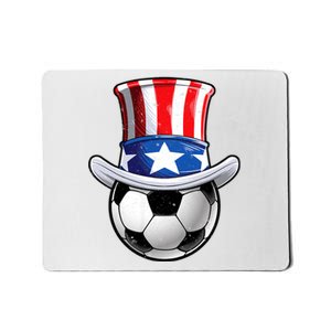 Soccer Uncle Sam 4th Of July American Flag Funny Mousepad