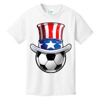 Soccer Uncle Sam 4th Of July American Flag Funny Kids T-Shirt