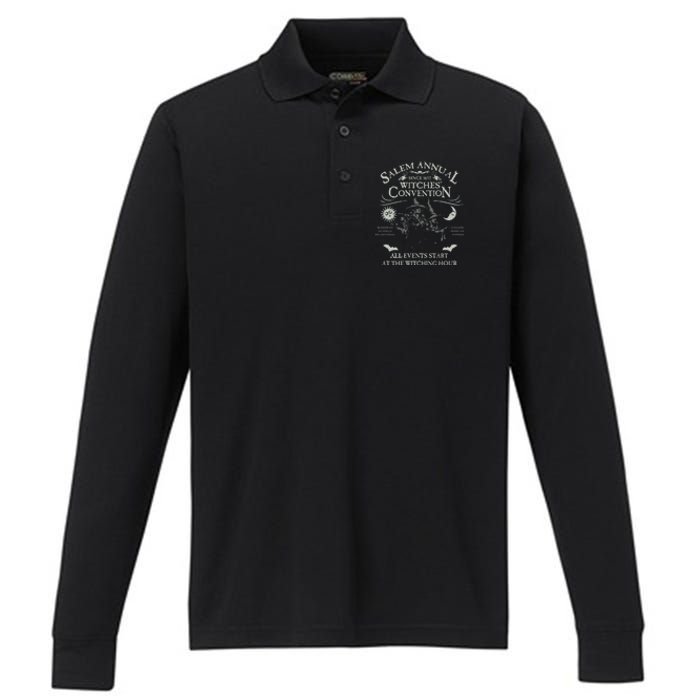 Salem University Sweater Salem Massachusetts Performance Long Sleeve Polo