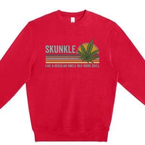 Skunkle Uncle Smokes Weed Like Regular Uncle But More Chill Premium Crewneck Sweatshirt