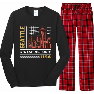 Seattle Usa Long Sleeve Pajama Set