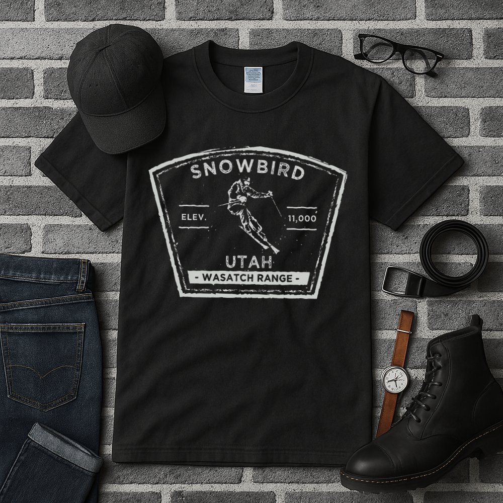 Snowbird Utah Snow Skiing Tall T-Shirt