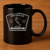 Snowbird Utah Snow Skiing 11oz C Handle Ceramic Mug