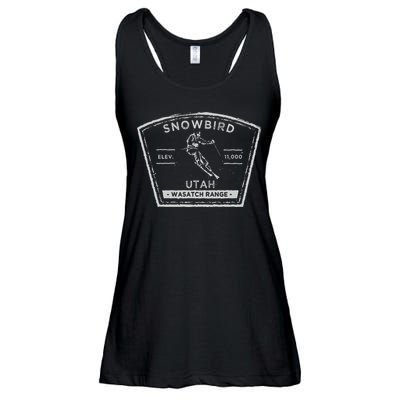 Snowbird Utah Snow Skiing Ladies Essential Flowy Tank