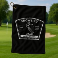 Snowbird Utah Snow Skiing Golf Towel