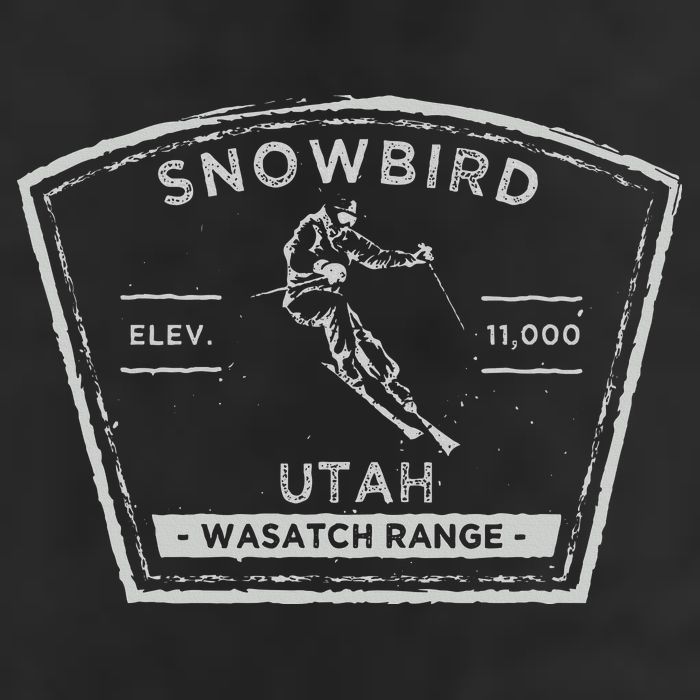 Snowbird Utah Snow Skiing Golf Towel