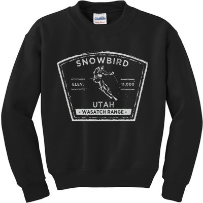 Snowbird Utah Snow Skiing Kids Sweatshirt