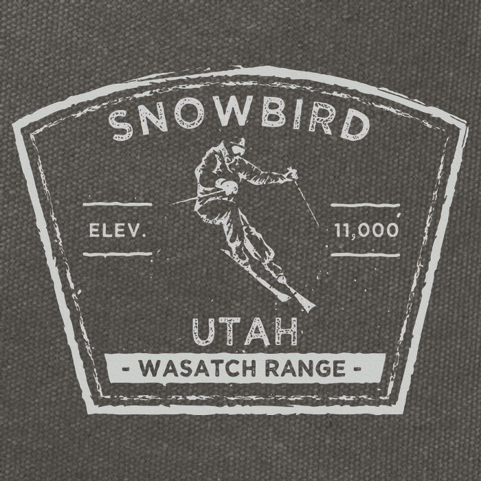 Snowbird Utah Snow Skiing Cotton Canvas Backpack