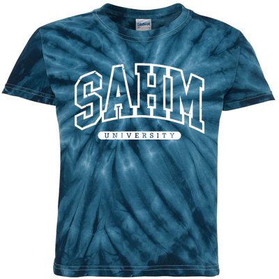 SAHM University Stay At Home Mom Vintage Mother's Day Kids Tie-Dye T-Shirt