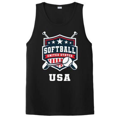 Softball Usa Support The Team Flag PosiCharge Competitor Tank