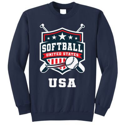 Softball Usa Support The Team Flag Sweatshirt