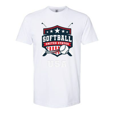 Softball Usa Support The Team Flag Softstyle CVC T-Shirt