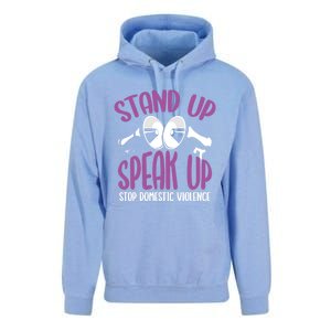 Stand Up Speak Up Stop Domestic Violence Purple Ribbon Cool Gift Unisex Surf Hoodie