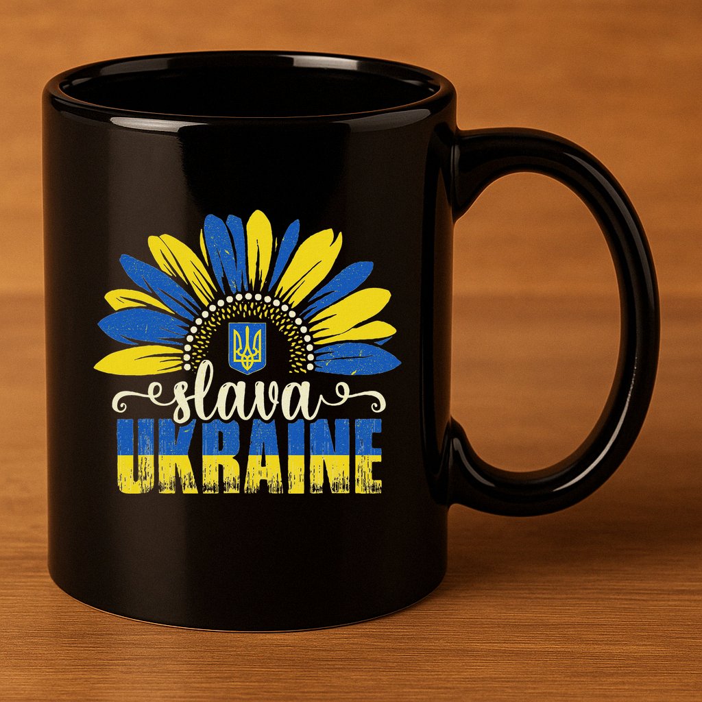 Slava Ukraine 11oz C Handle Ceramic Mug