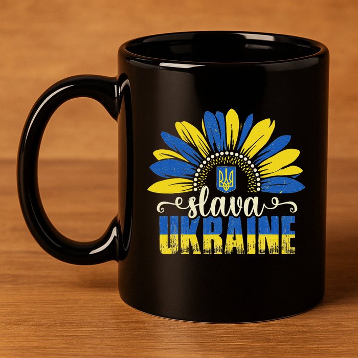 Slava Ukraine 11oz C Handle Ceramic Mug