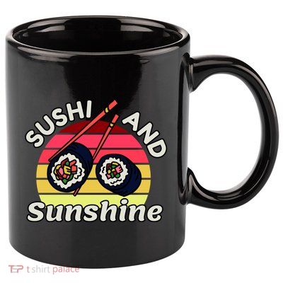 Sushi and Sunshine 11oz C Handle Ceramic Mug