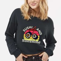 Sushi and Sunshine Cropped Pullover Crew