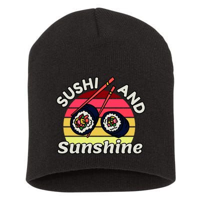 Sushi and Sunshine Short Acrylic Beanie