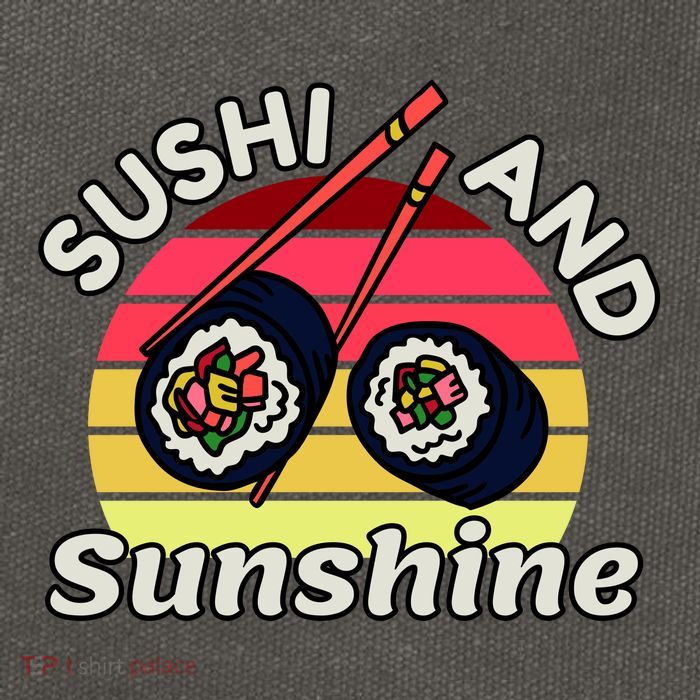 Sushi and Sunshine Cotton Canvas Backpack