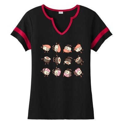 Sushi Rolls Ladies Halftime Notch Neck Tee