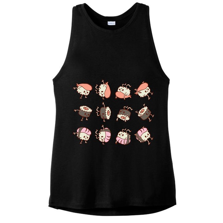 Sushi Rolls Ladies PosiCharge Tri-Blend Wicking Tank