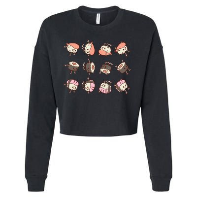Sushi Rolls Cropped Pullover Crew