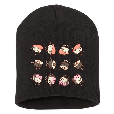 Sushi Rolls Short Acrylic Beanie