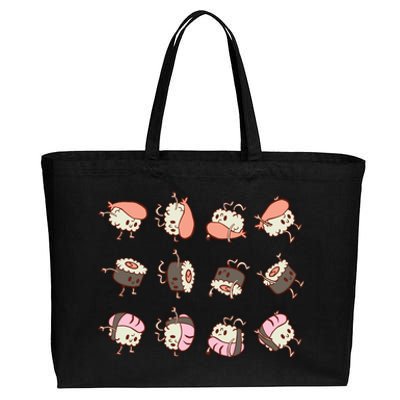 Sushi Rolls Cotton Canvas Jumbo Tote