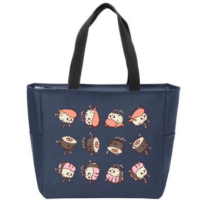 Sushi Rolls Zip Tote Bag