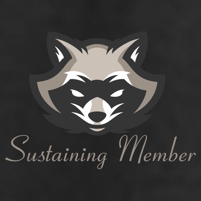 Sustaining Member Funny Raccoon 7 Panel Mesh Trucker Snapback Hat