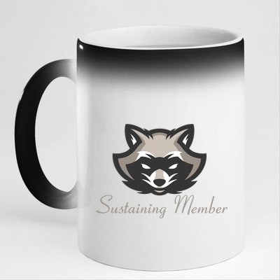 Sustaining Member Funny Raccoon 11oz Black Color Changing Mug