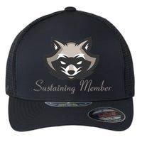 Sustaining Member Funny Raccoon Flexfit Unipanel Trucker Cap