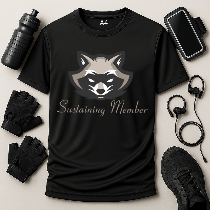 Sustaining Member Funny Raccoon Performance Shirt