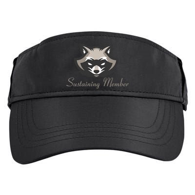 Sustaining Member Funny Raccoon Adult Drive Performance Visor
