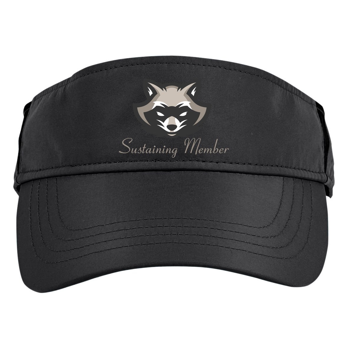 Sustaining Member Funny Raccoon Adult Drive Performance Visor