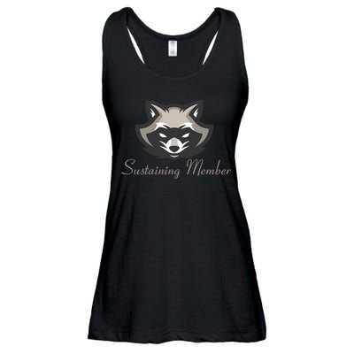 Sustaining Member Funny Raccoon Ladies Essential Flowy Tank