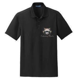 Sustaining Member Funny Raccoon Dry Zone Grid Polo