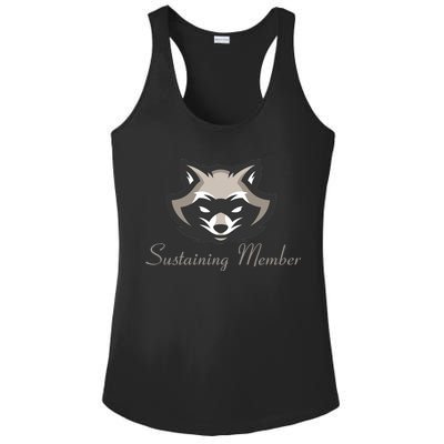 Sustaining Member Funny Raccoon Ladies PosiCharge Competitor Racerback Tank