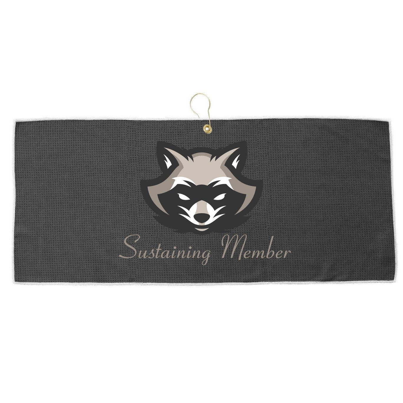 Sustaining Member Funny Raccoon Large Microfiber Waffle Golf Towel