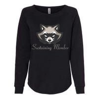 Sustaining Member Funny Raccoon Womens California Wash Sweatshirt