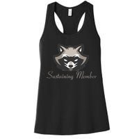 Sustaining Member Funny Raccoon Women's Racerback Tank