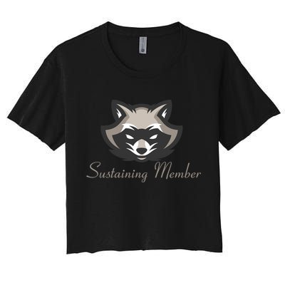 Sustaining Member Funny Raccoon Crop Top