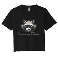 Sustaining Member Funny Raccoon Women's Crop Top Tee