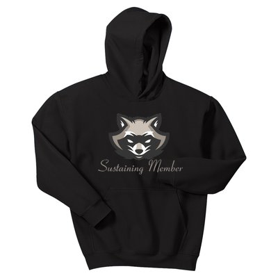 Sustaining Member Funny Raccoon Kids Hoodie