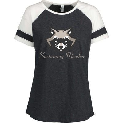 Sustaining Member Funny Raccoon Enza Ladies Jersey Colorblock Tee