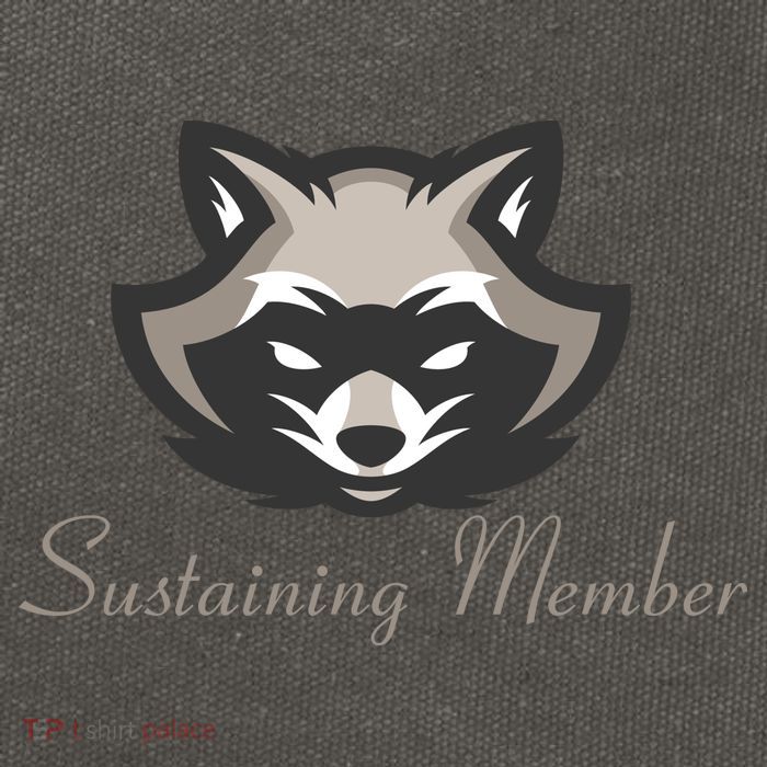 Sustaining Member Funny Raccoon Cotton Canvas Backpack