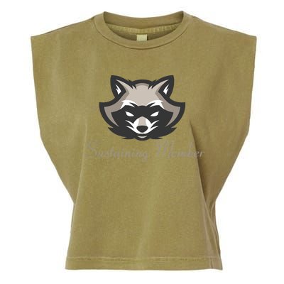 Sustaining Member Funny Raccoon Garment-Dyed Women's Muscle Tee