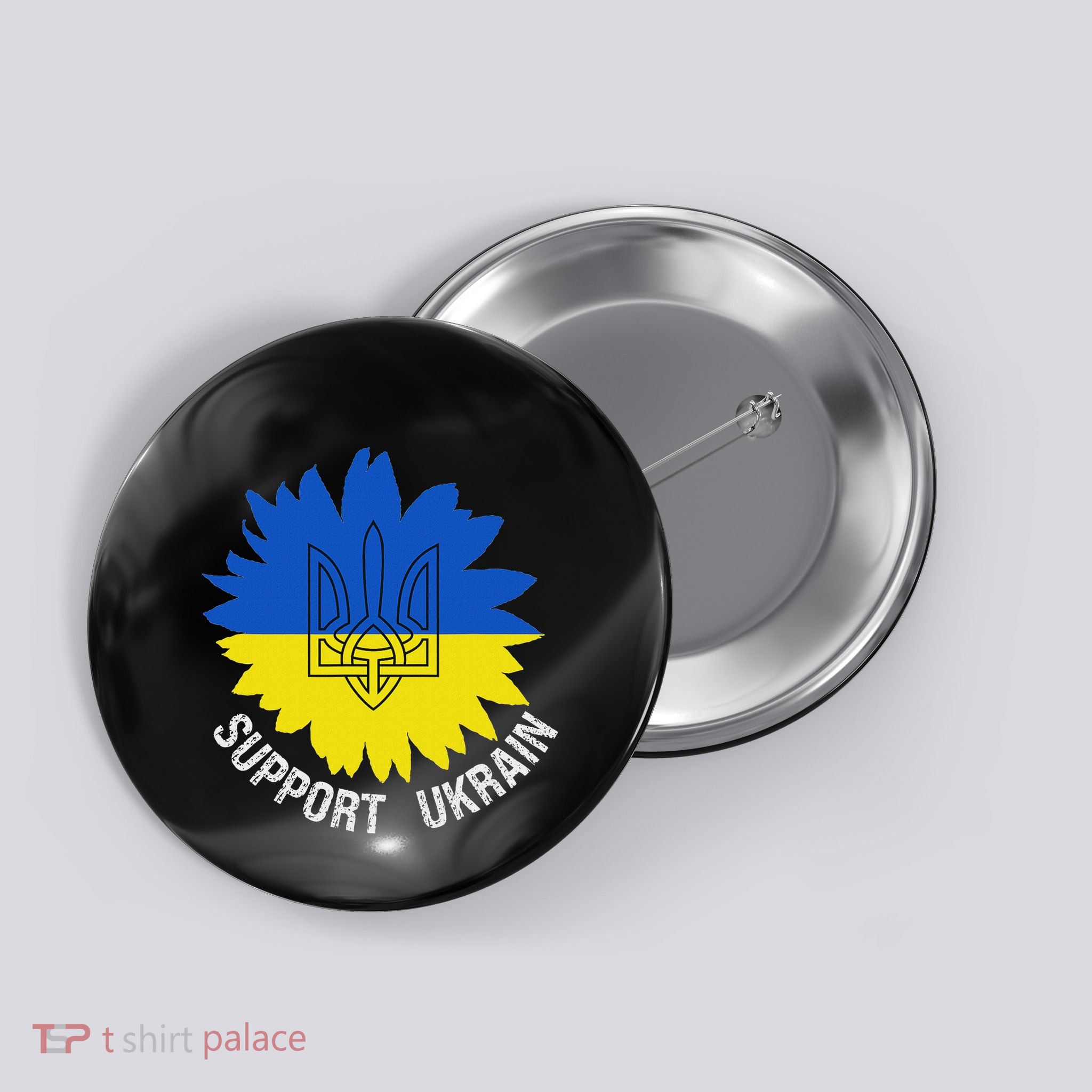 Support Ukraine Trident Cultural Pride Awareness Unity Button