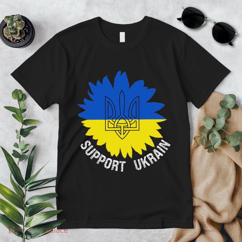 Support Ukraine Trident Cultural Pride Awareness Unity Premium T-Shirt