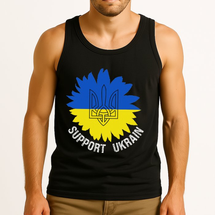 Support Ukraine Trident Cultural Pride Awareness Unity Tank Top